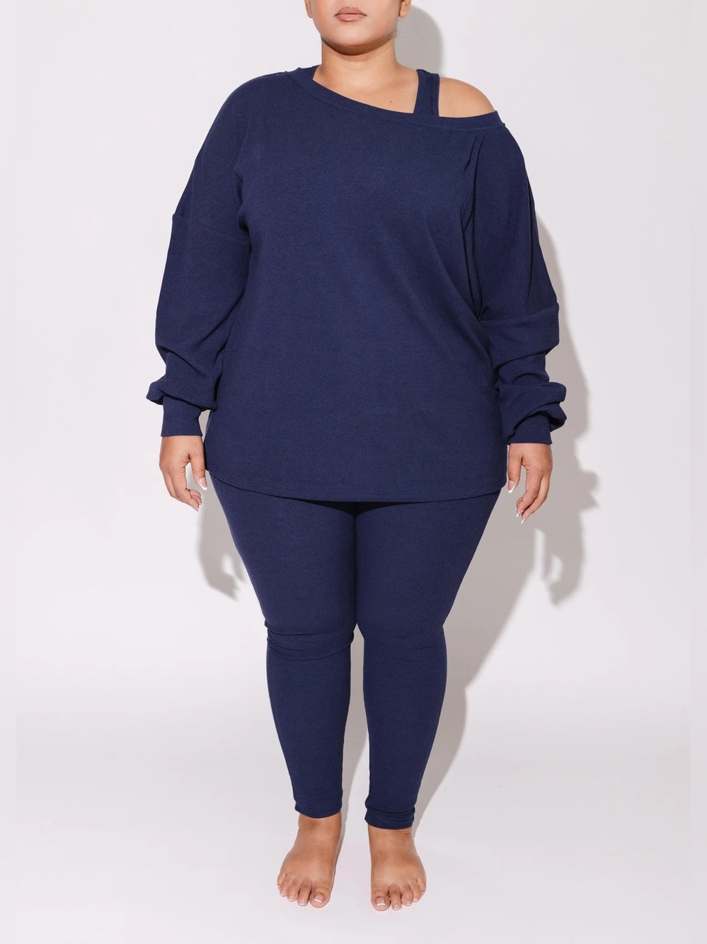 Fancy Homebody Signature Ribbed: Essential 3PC Set - Navy